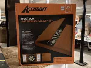 Accudart Heritage Dartboard and Cabinet Set
