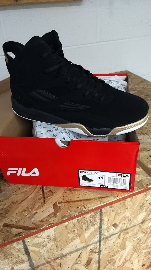 Fila Dereverse shoes, black/gold, size 12