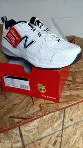 New Balance Training Shoes, white/navy, size 9.5
