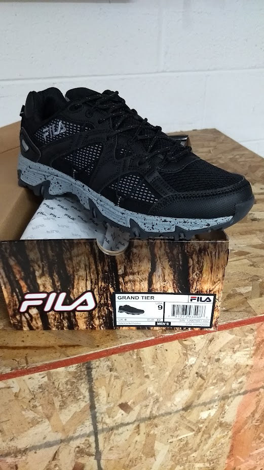 Fila Grand Tier shoes, black combo, size 9