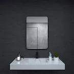Load image into Gallery viewer, niveal 24 in. W x 36 in. H Rectangular Framed Wall Bathroom Vanity Mirror Mat Black
